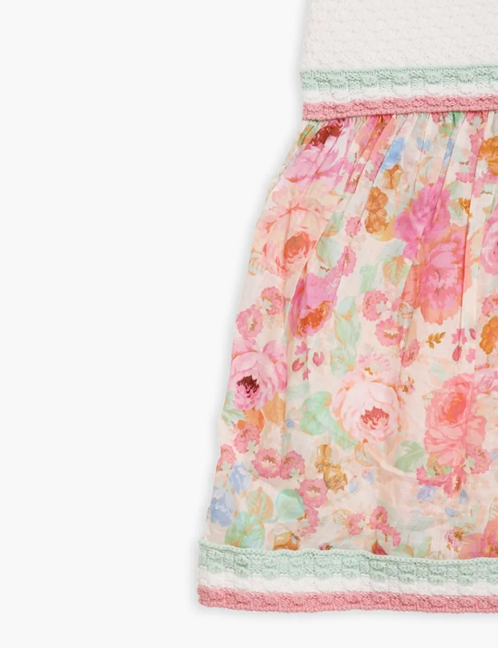 ZIMMERMANN Raie Knit Top Woven Dress-Women Clothing