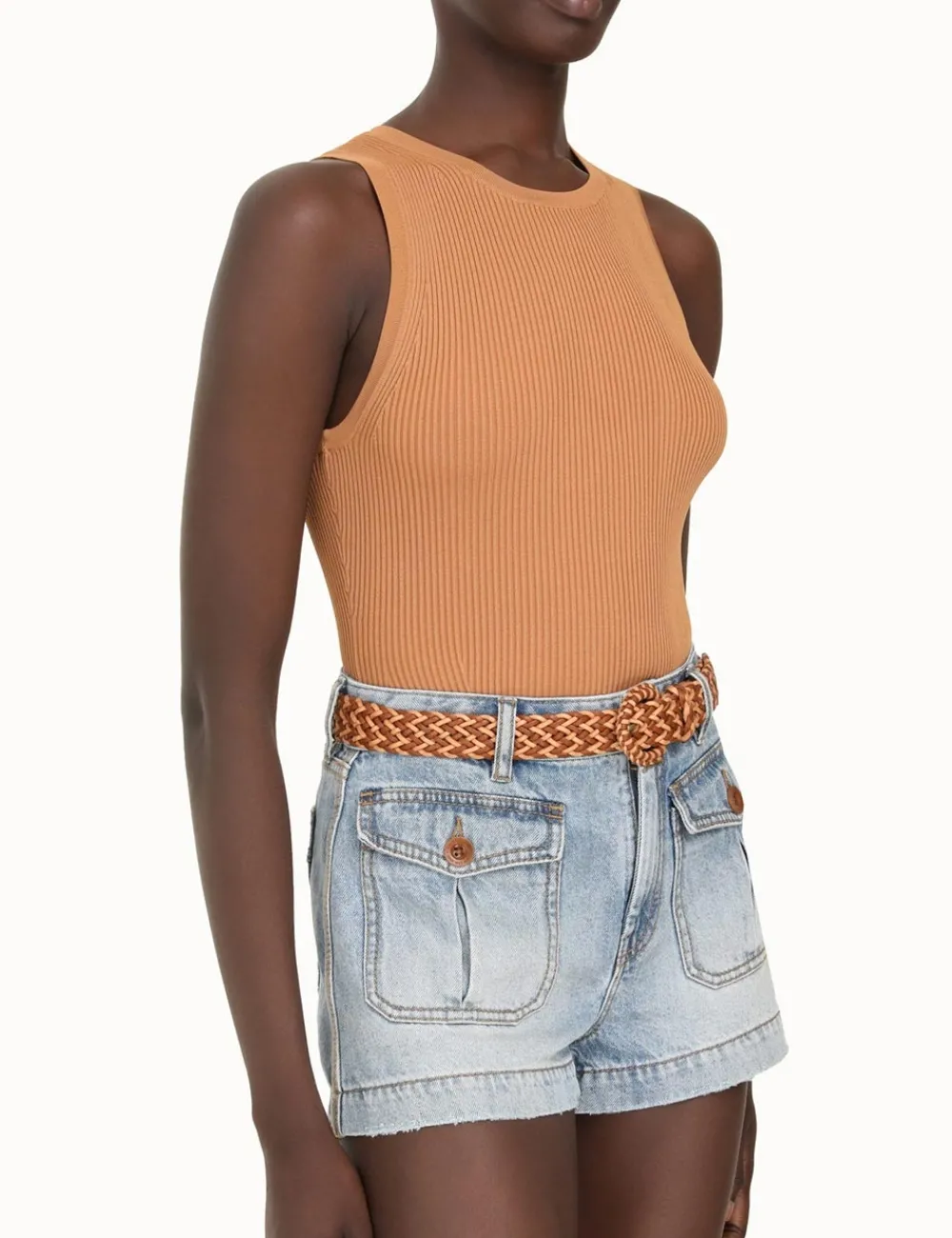 ZIMMERMANN Braided Leather Jean Belt-Women Accessories