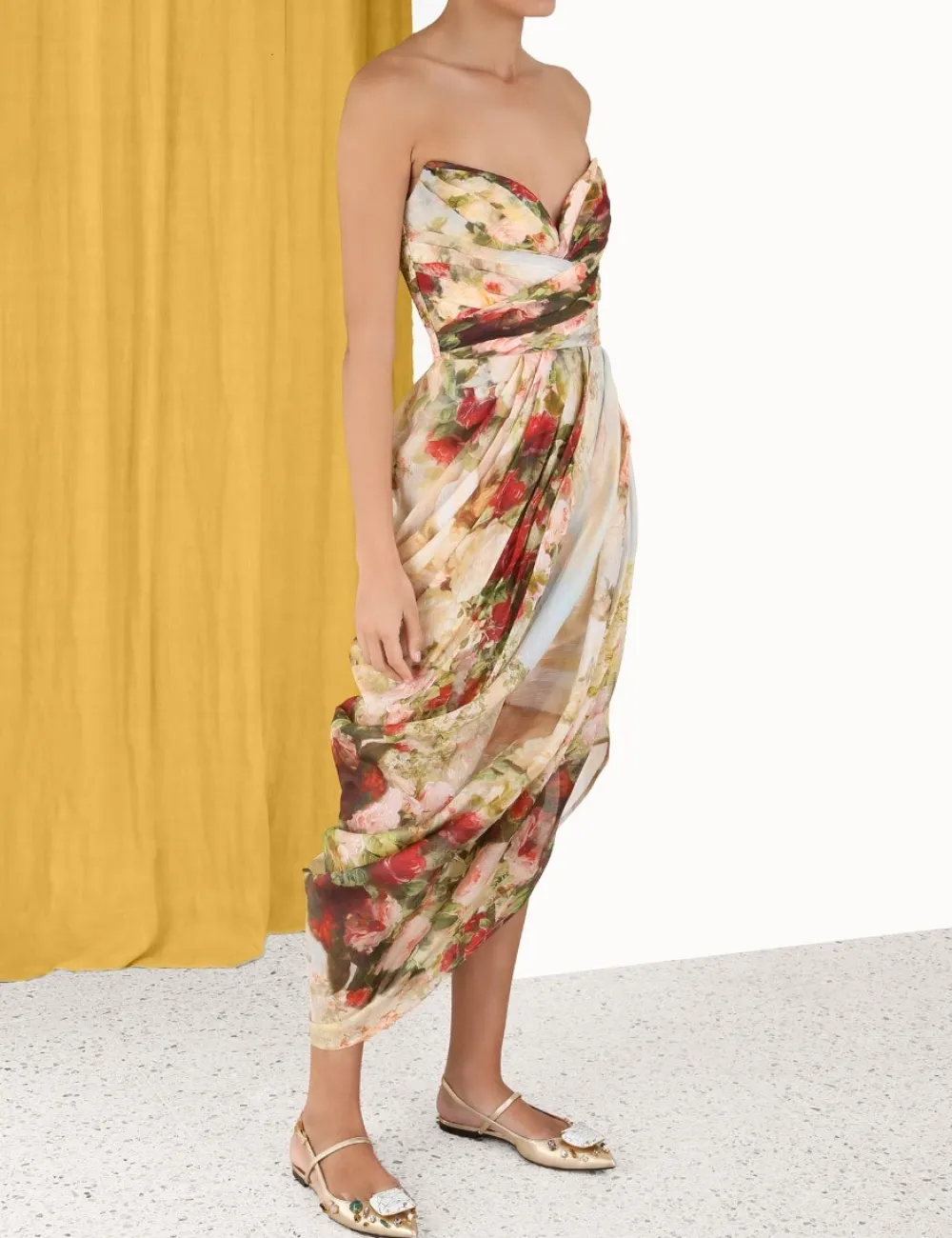 ZIMMERMANN Luminosity Strapless Midi-Women Clothing