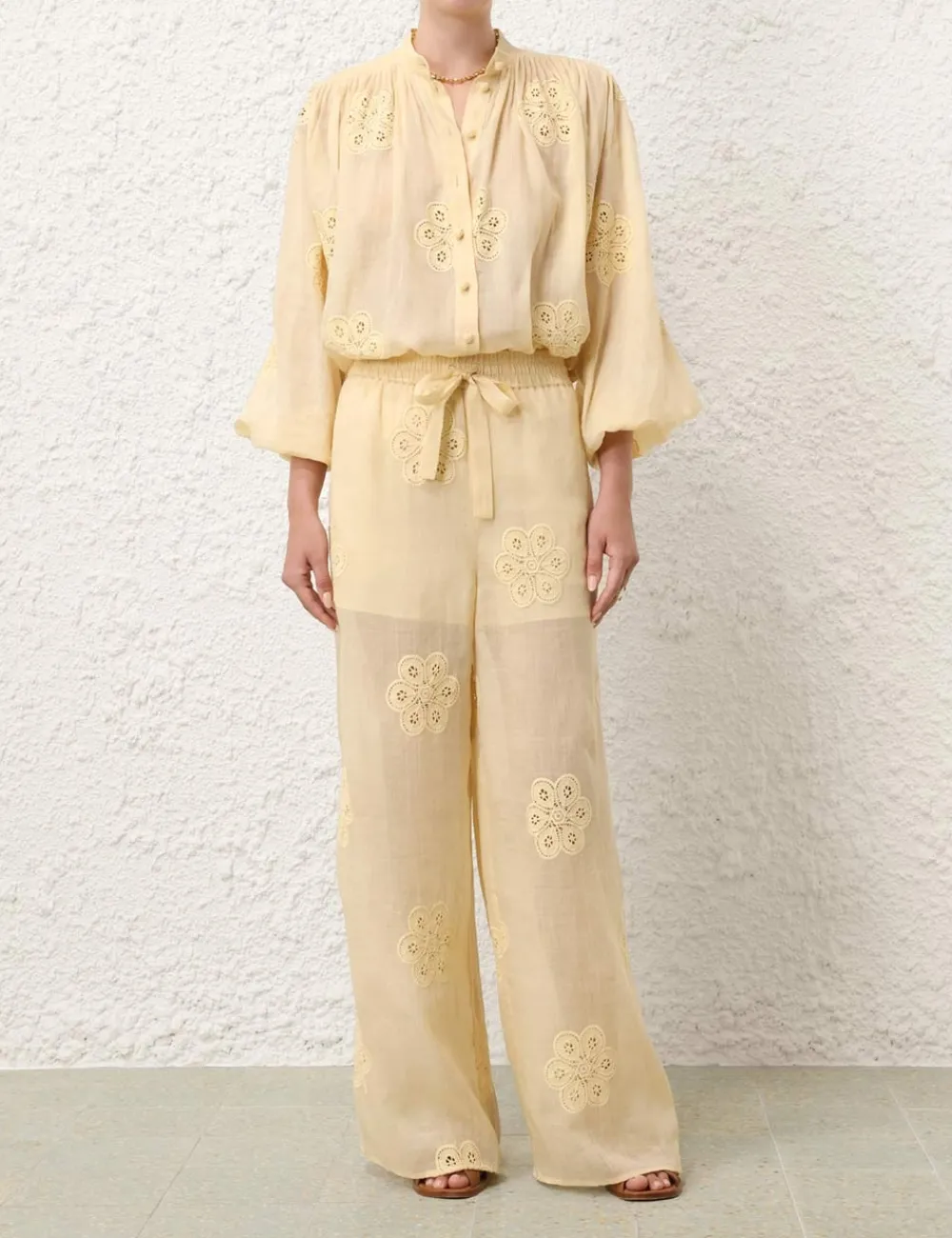 ZIMMERMANN Acadian Embroidered Pant-Women Shorts & Pants