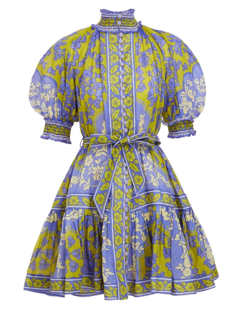 ZIMMERMANN Raie Lantern Mini Dress-Women Dresses & Coverups