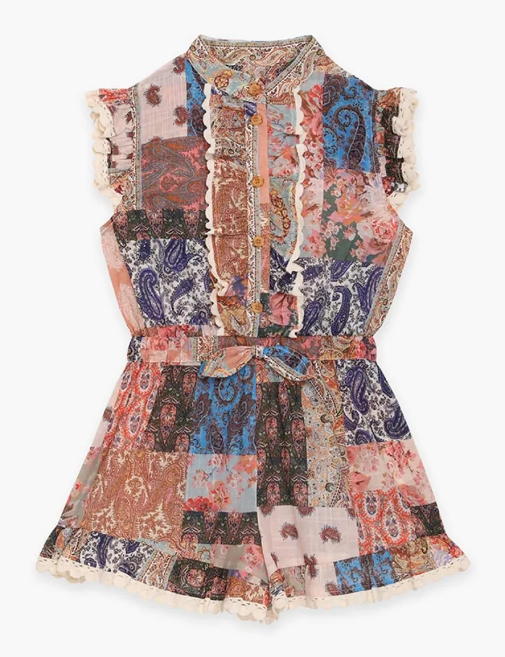 ZIMMERMANN Devi Frill Playsuit-Women Clothing