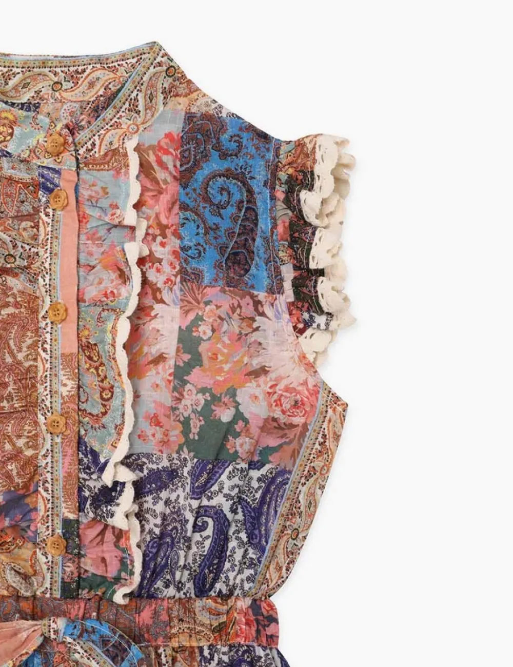 ZIMMERMANN Devi Frill Playsuit-Women Clothing