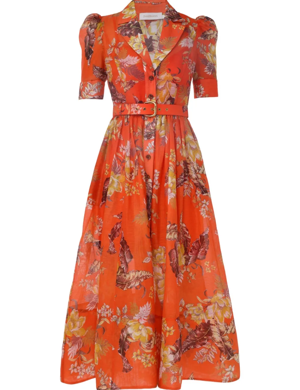 ZIMMERMANN Matchmaker Midi Shirt Dress-Women Clothing