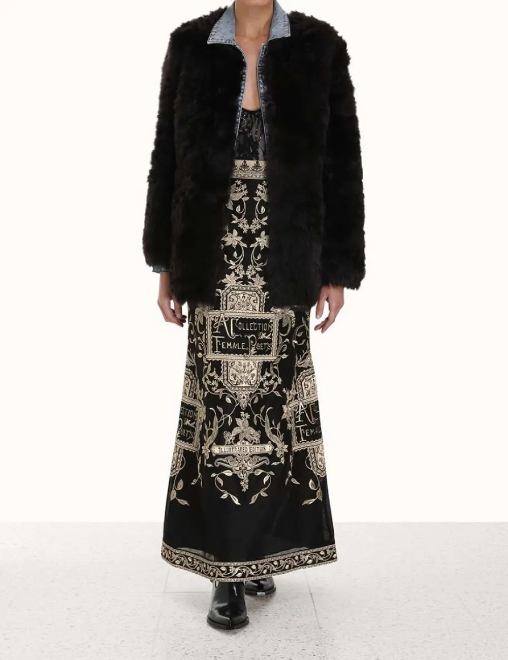 ZIMMERMANN Lyrical Embroidery Maxi Skirt-Women Luminosity