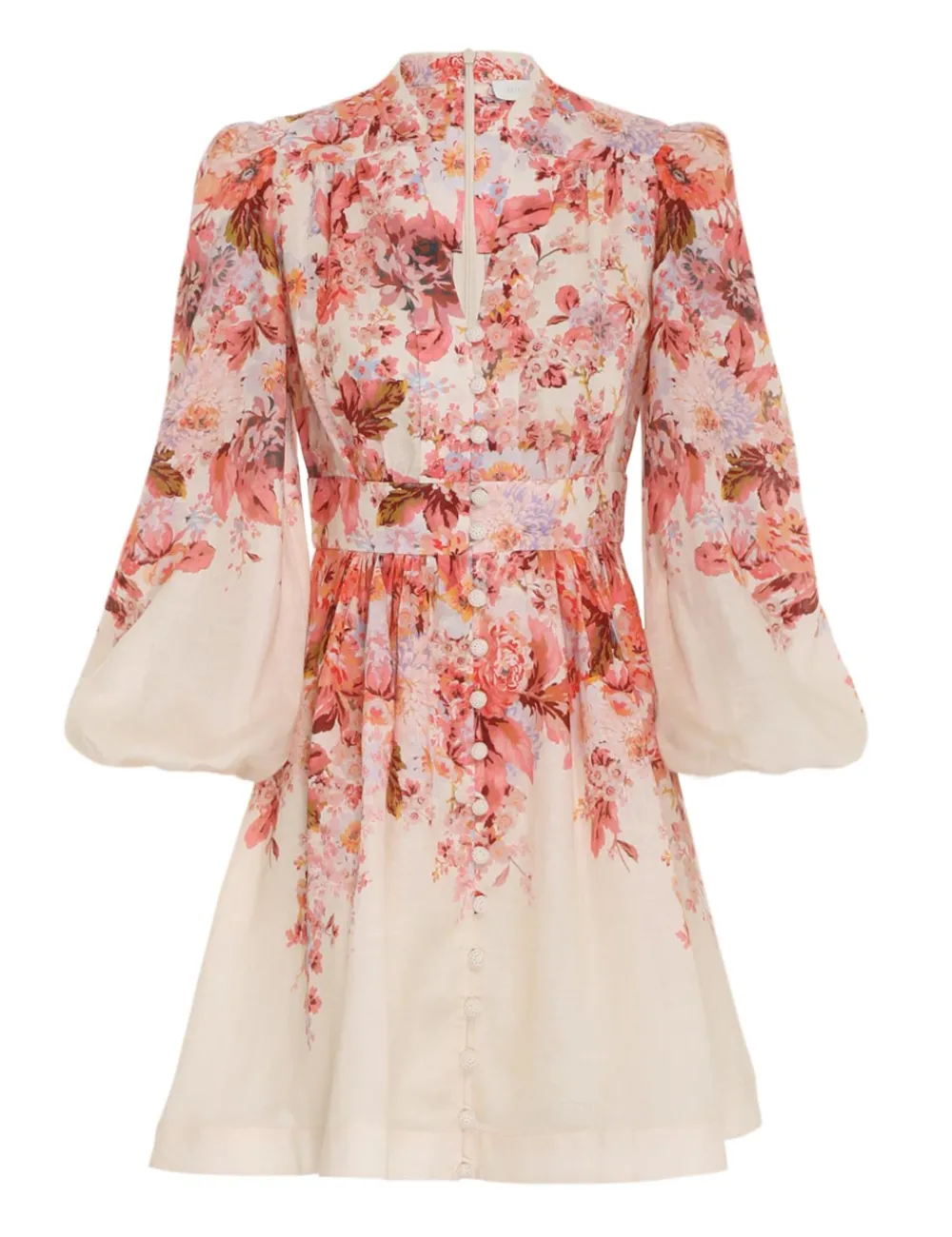 ZIMMERMANN Devi Plunge Mini Dress-Women Dresses & Coverups