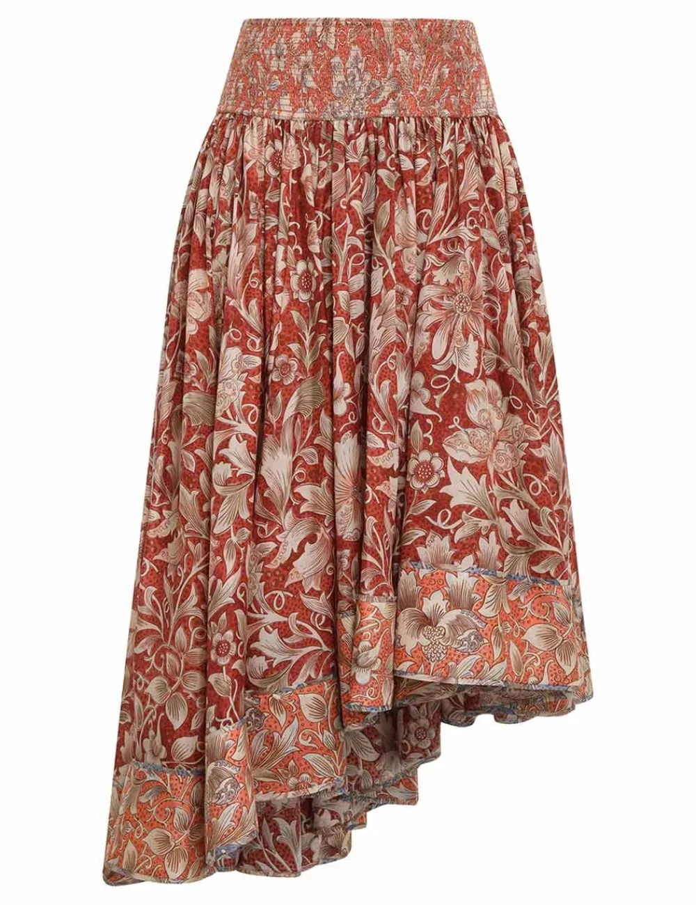 ZIMMERMANN Chintz Asymmetrical Skirt-Women Skirts