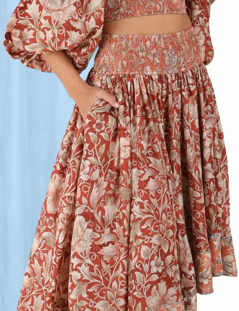 ZIMMERMANN Chintz Asymmetrical Skirt-Women Skirts