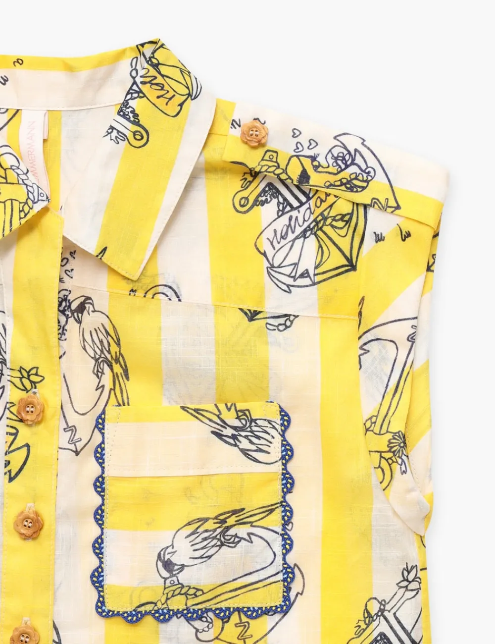 ZIMMERMANN Alight Pocket Shirt-Women Clothing