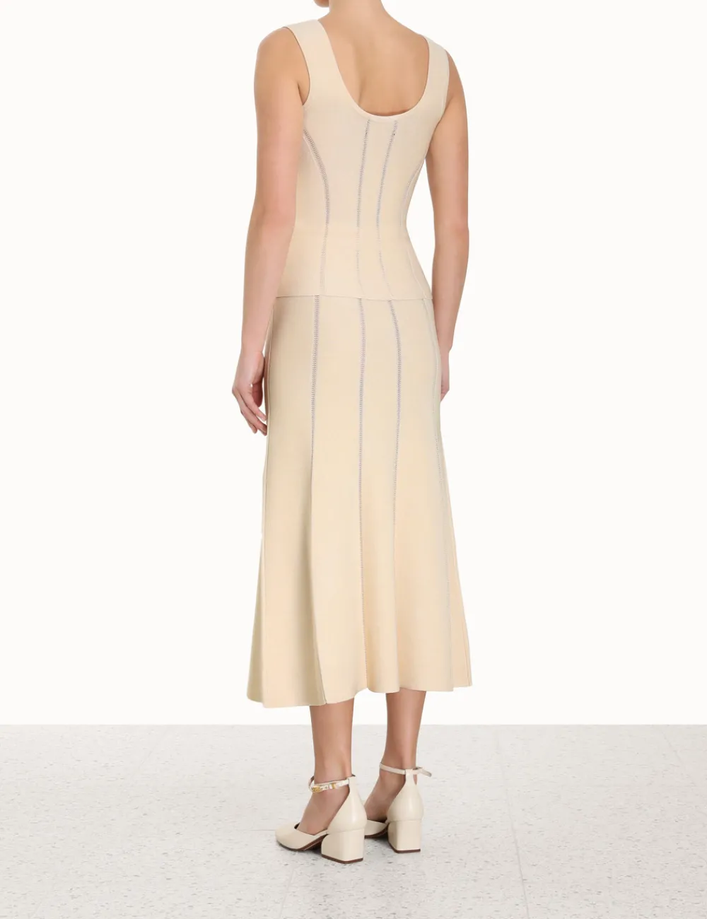 ZIMMERMANN Luminosity Knit Panelled Tank-Women Knitwear