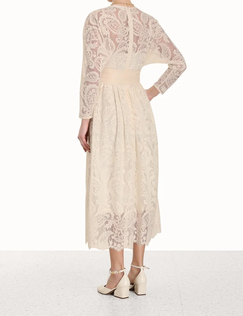 ZIMMERMANN Lyrical Lace Tie Midi-Women Clothing