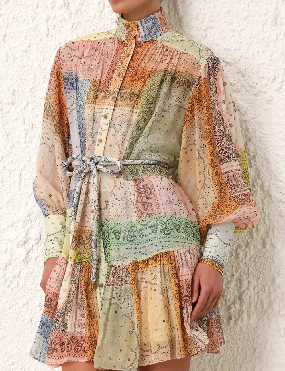 ZIMMERMANN Matchmaker Lantern Mini Dress-Women Dresses