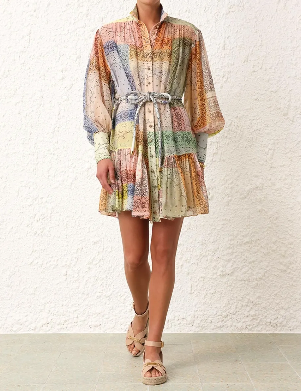 ZIMMERMANN Matchmaker Lantern Mini Dress-Women Dresses