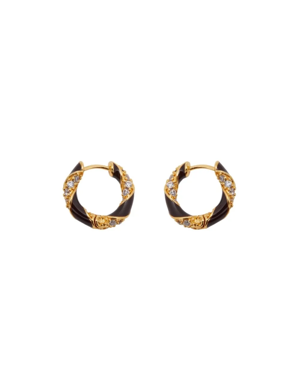 ZIMMERMANN Candy Stripe Pave Hoops-Women Earrings