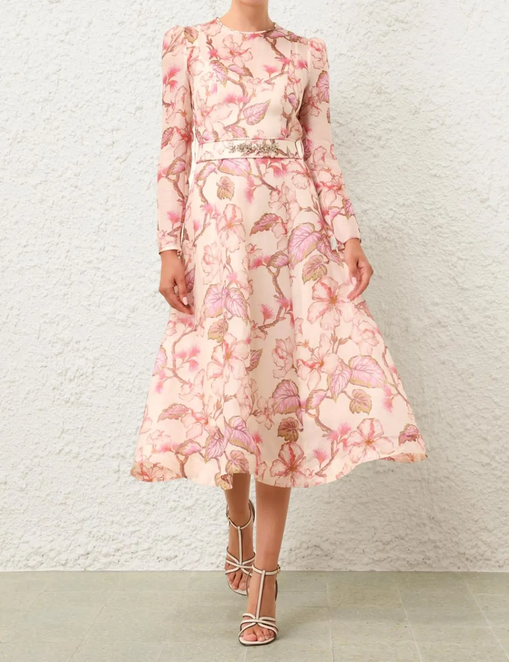 ZIMMERMANN Matchmaker Floral Midi Dress-Women Dresses