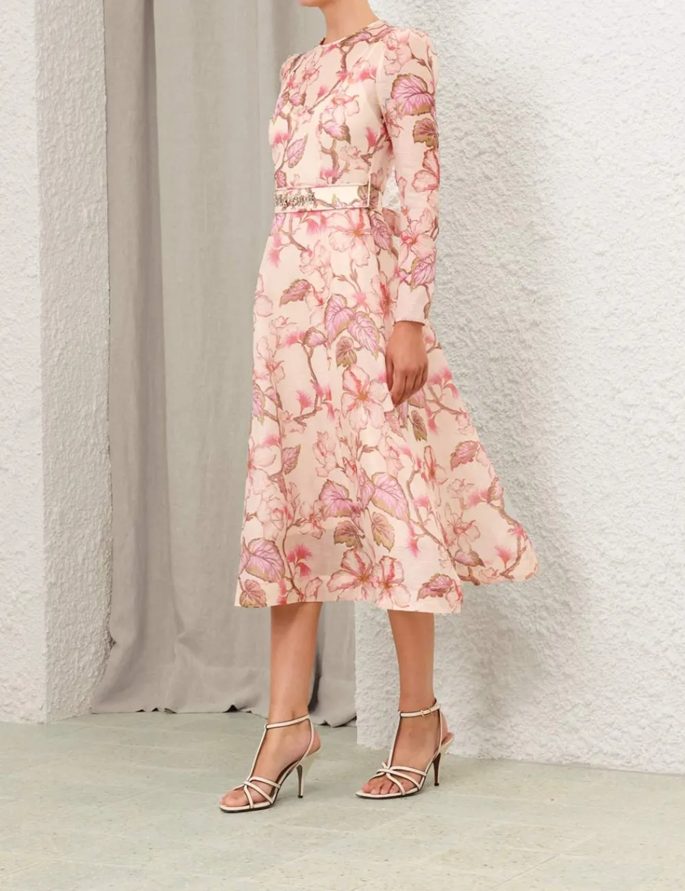ZIMMERMANN Matchmaker Floral Midi Dress-Women Dresses