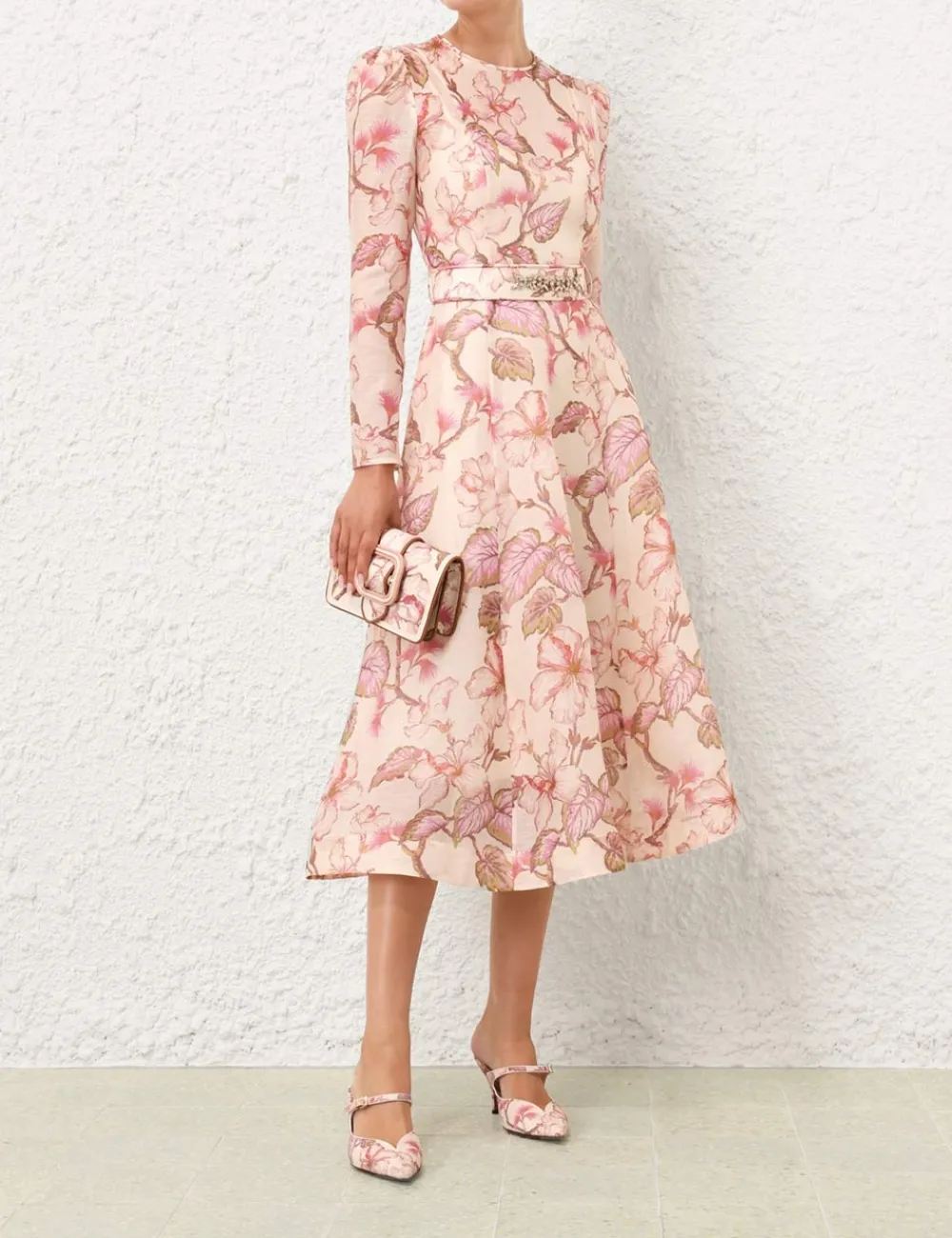 ZIMMERMANN Matchmaker Floral Midi Dress-Women Dresses