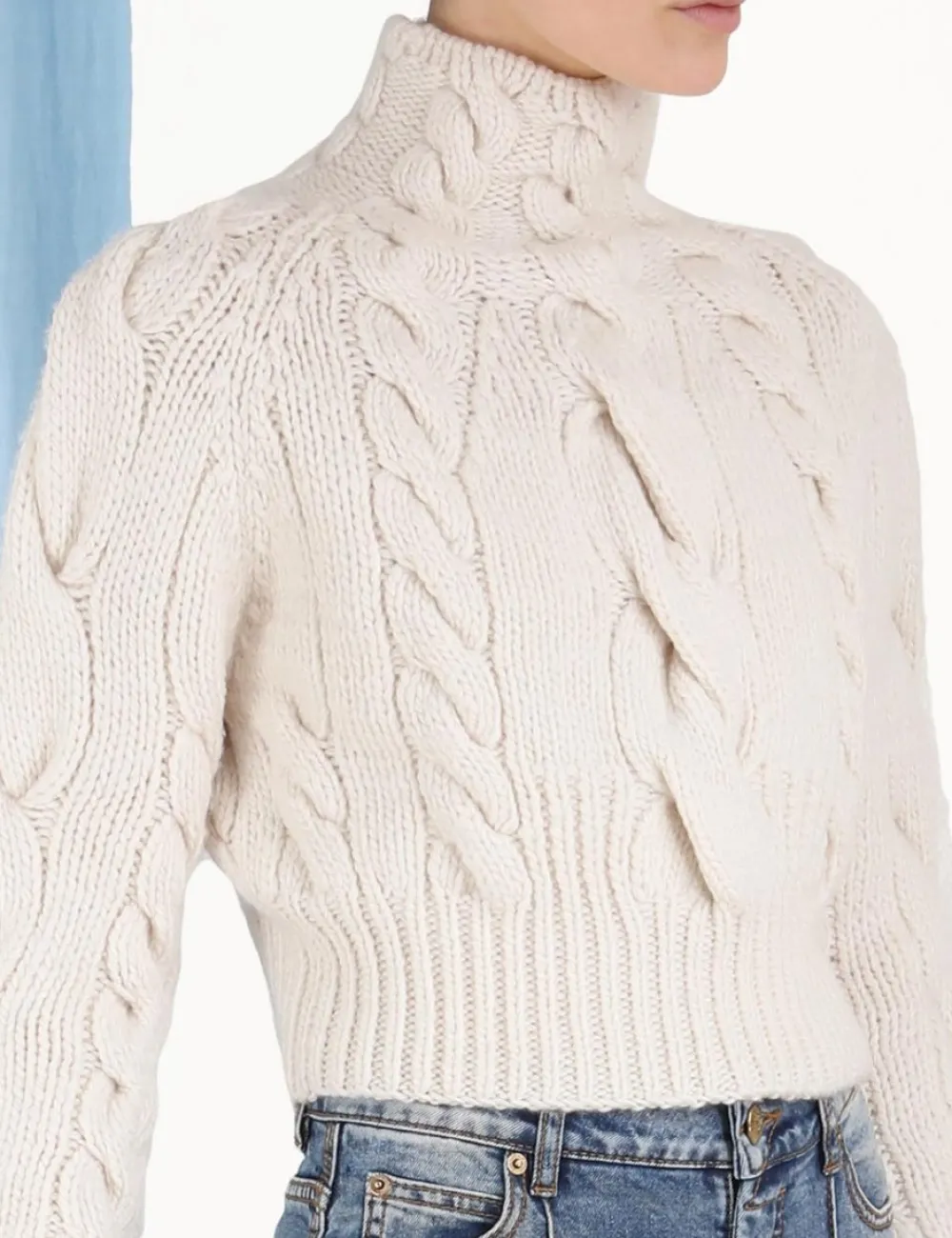 ZIMMERMANN Luminosity Cable Sweater-Women Luminosity