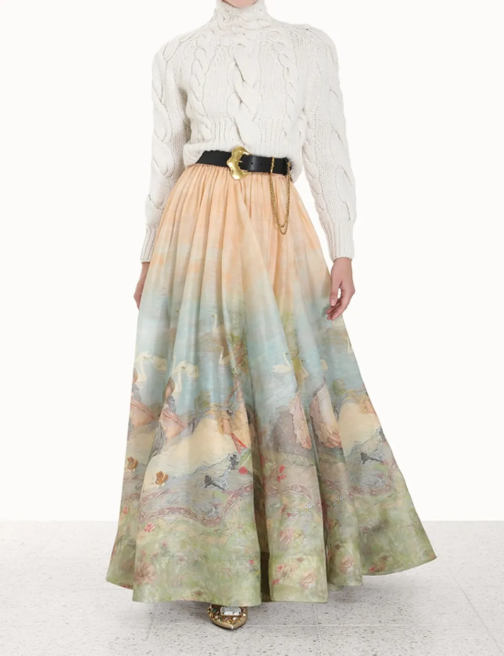 ZIMMERMANN Luminosity Cable Sweater-Women Luminosity