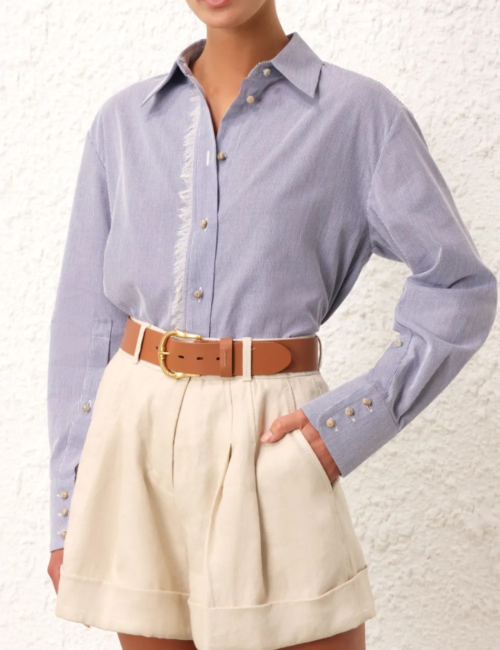 ZIMMERMANN Matchmaker Embroidered Shirt-Women Tops