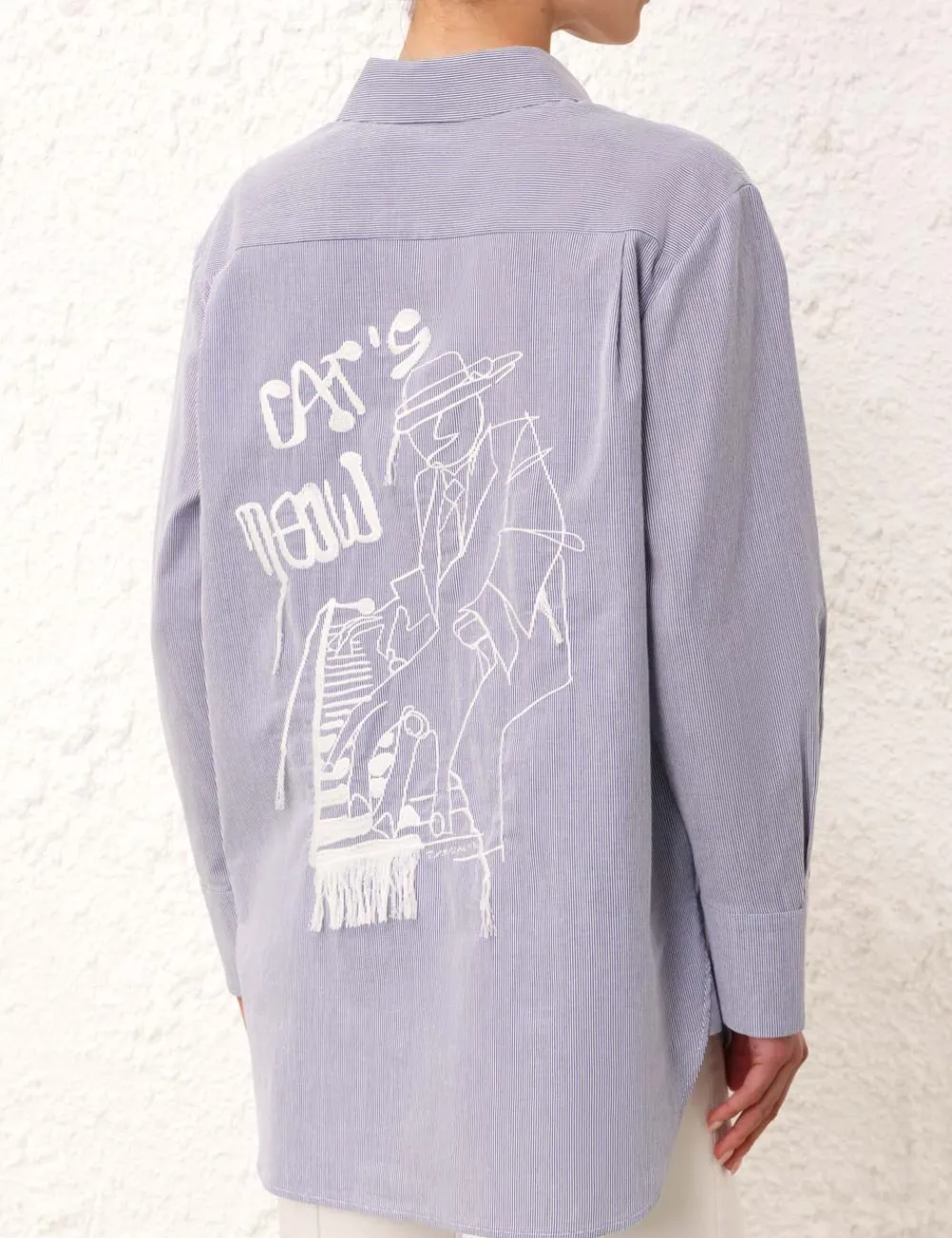 ZIMMERMANN Matchmaker Embroidered Shirt-Women Tops