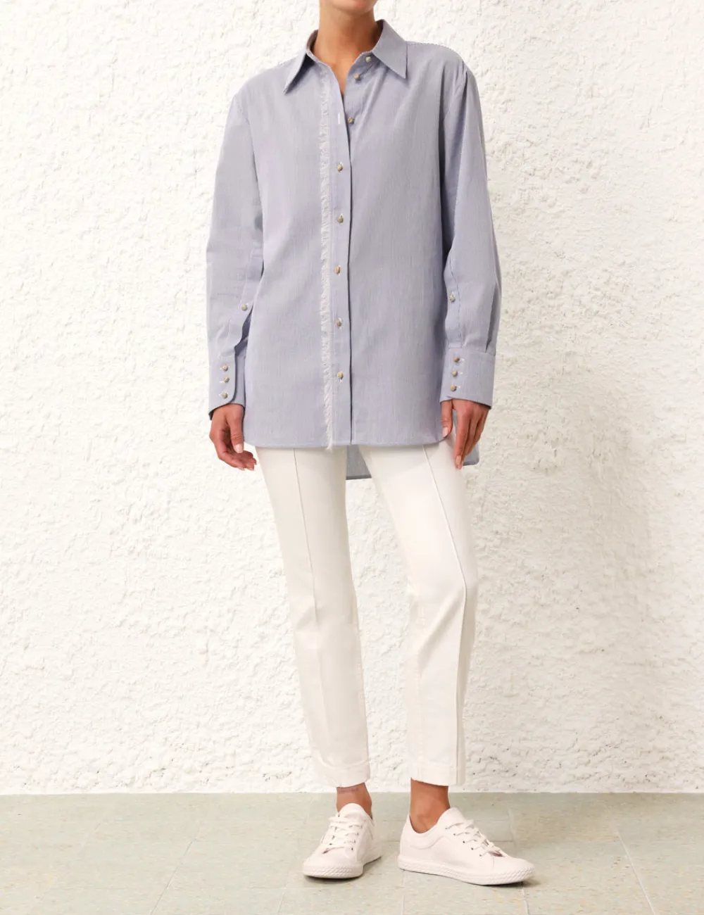 ZIMMERMANN Matchmaker Embroidered Shirt-Women Tops