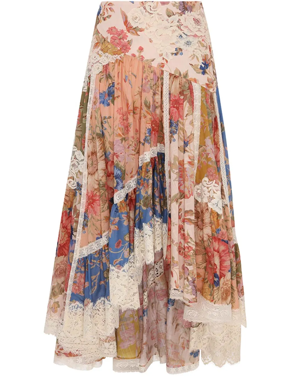 ZIMMERMANN August Asymmetric Skirt-Women Clothing