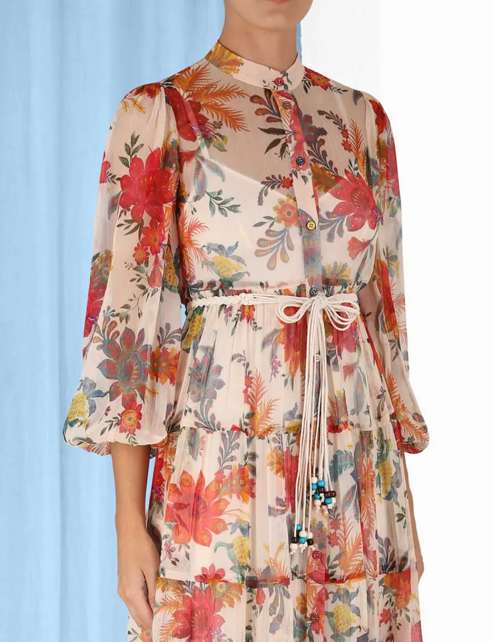 ZIMMERMANN Ginger Tiered Midi Dress-Women Clothing