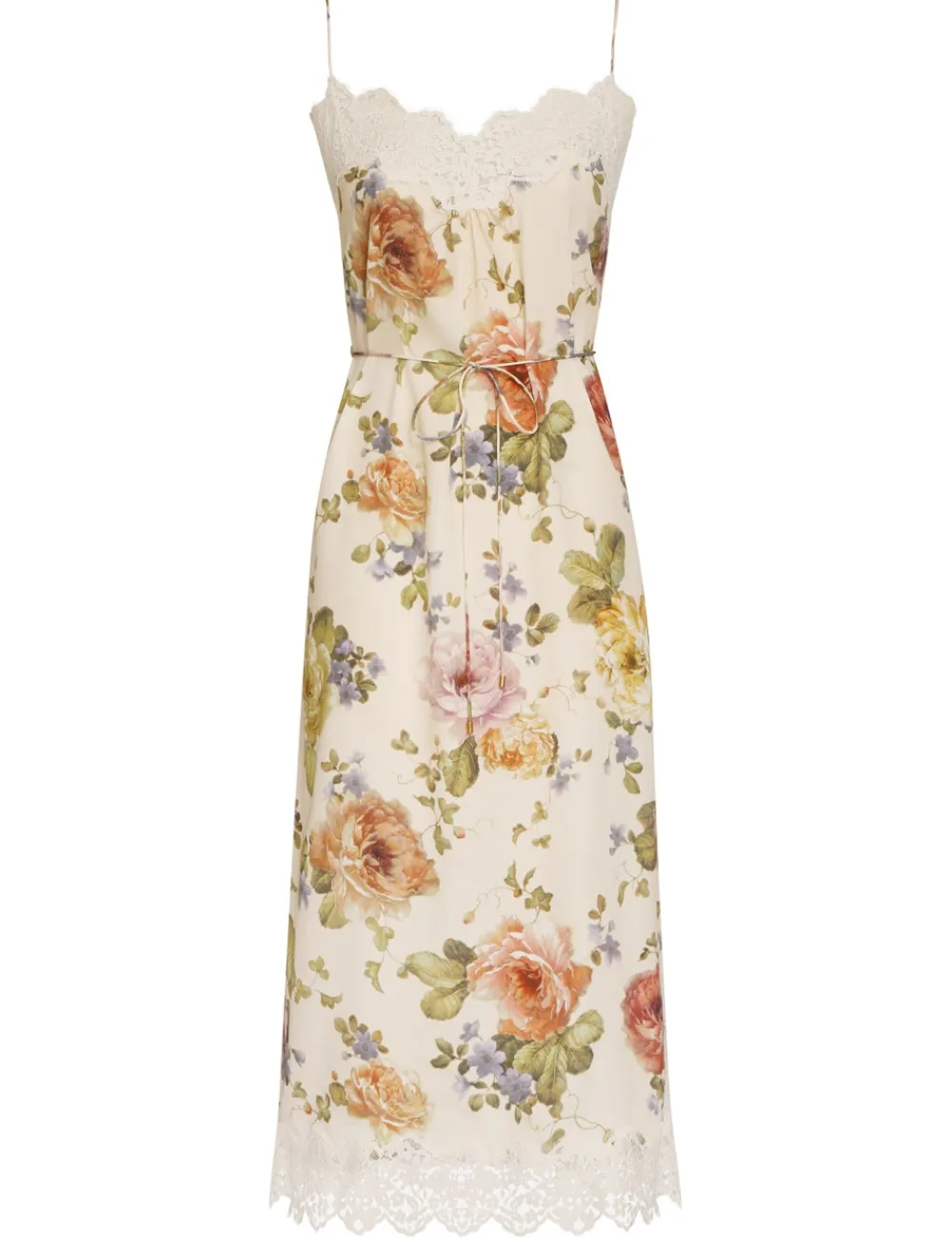 ZIMMERMANN Lace Panel Slip Midi-Women Dresses