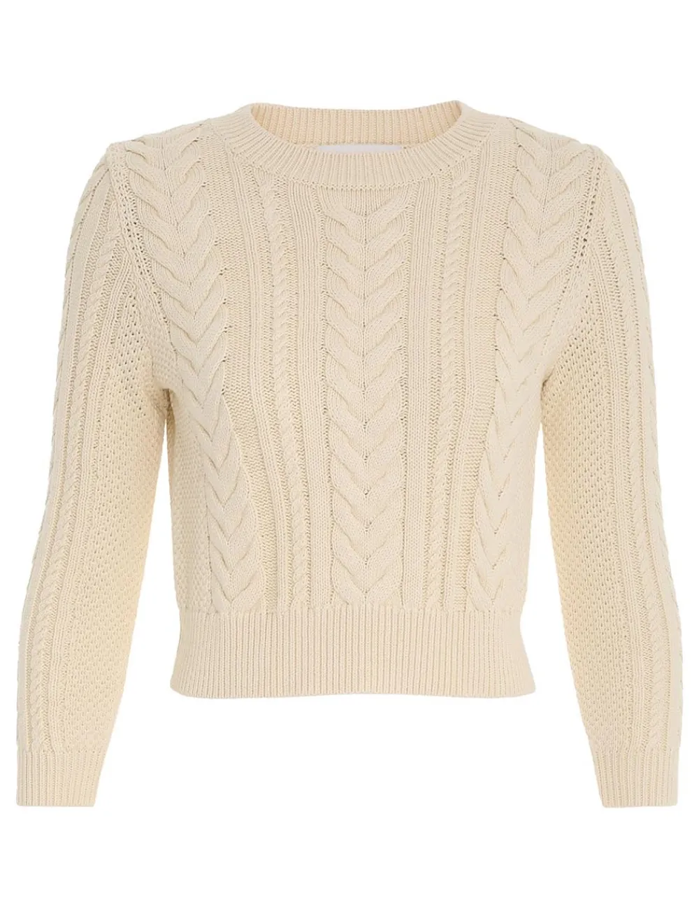 ZIMMERMANN Devi Cable Knit Top-Women Knitwear