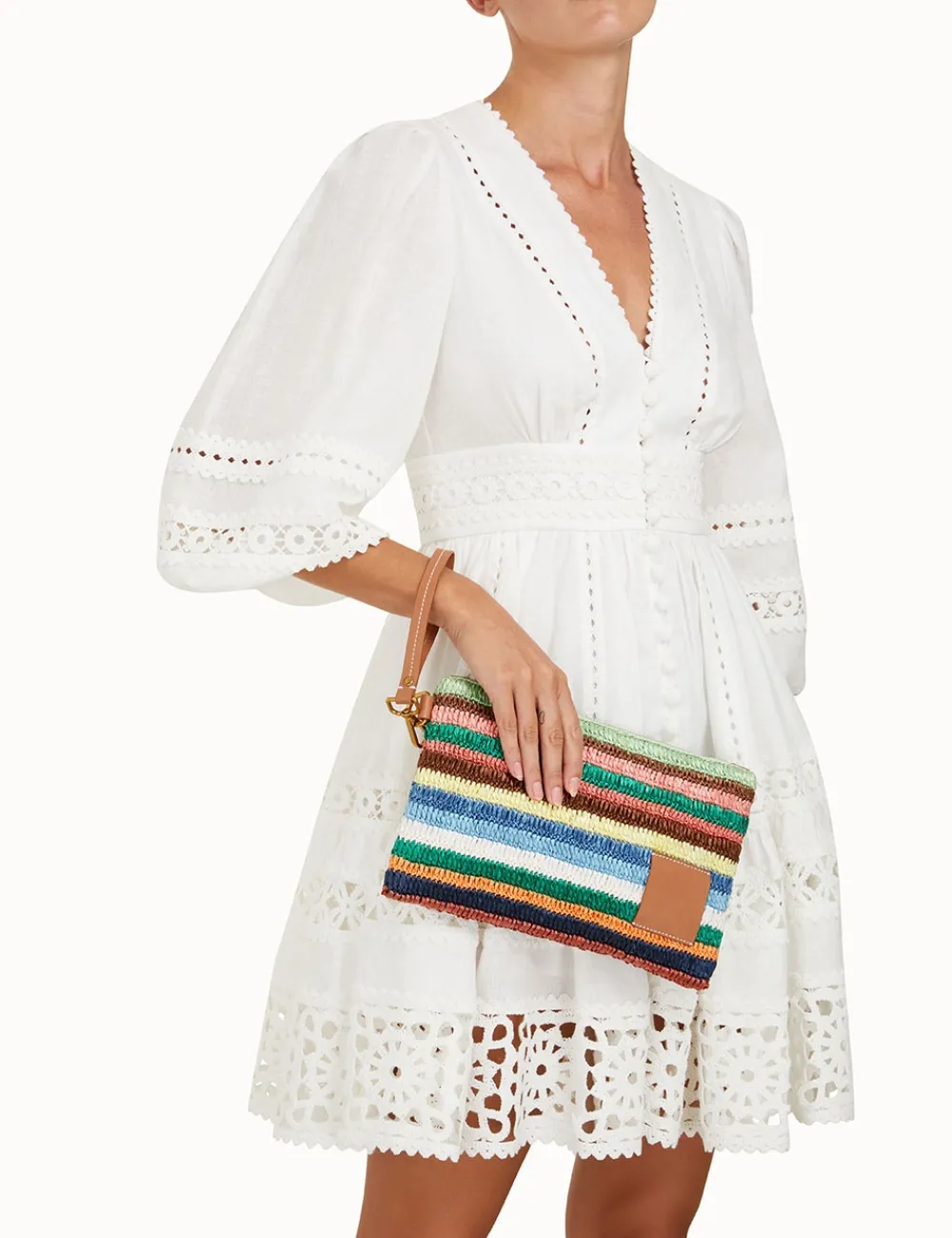 ZIMMERMANN Woven Stripe Pouch-Women Accessories